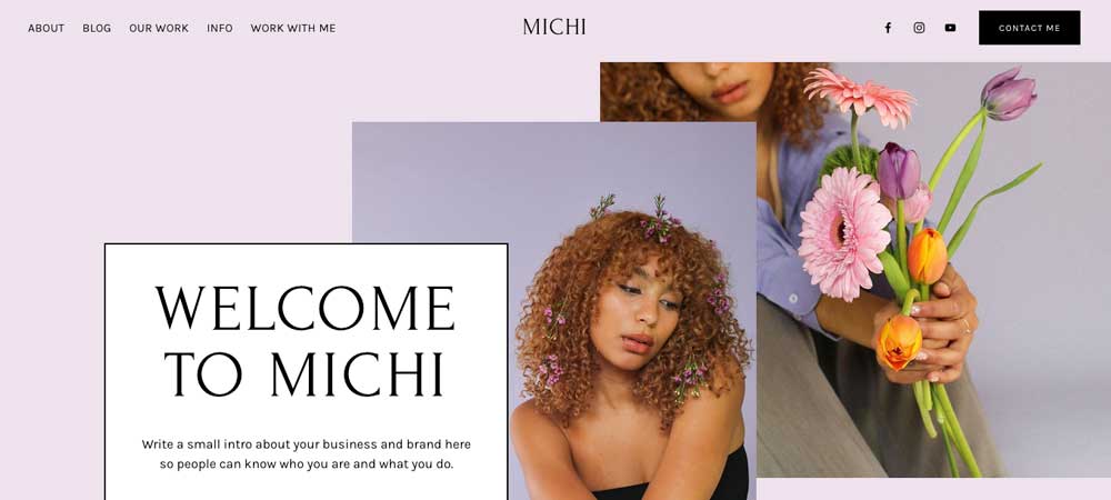 Michi by Big Cat Creative - Squarespace template for Bloggers